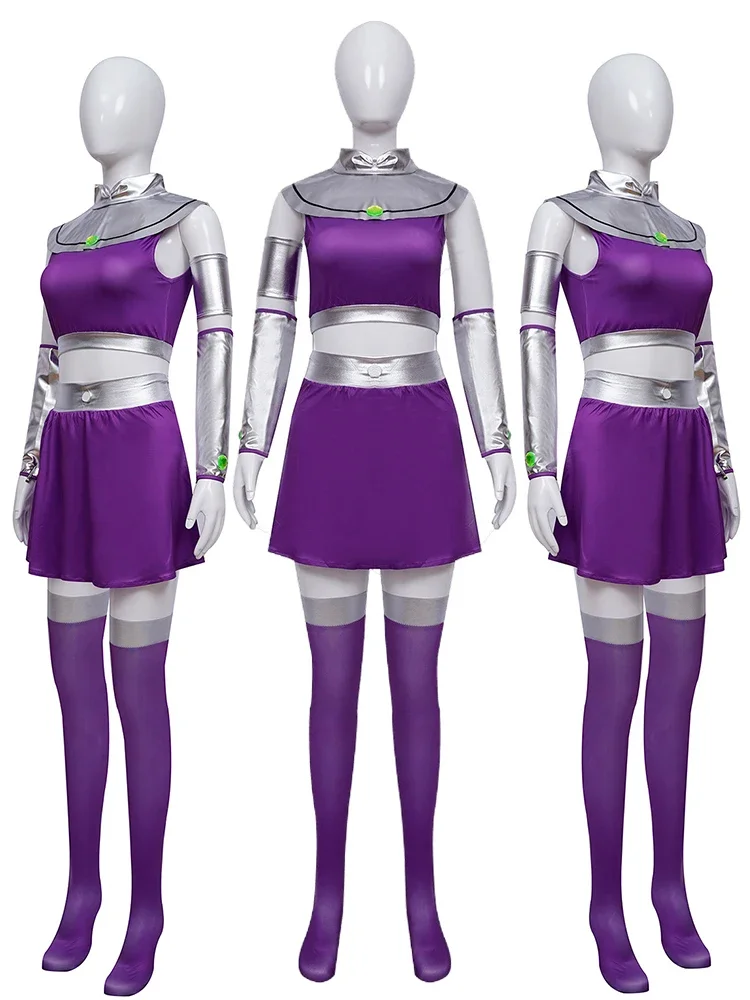 

Teen Titans Superhero Starfire Koriand'r Cosplay Costume Dress Bodysuit Uniform Halloween Party Costumes For Women