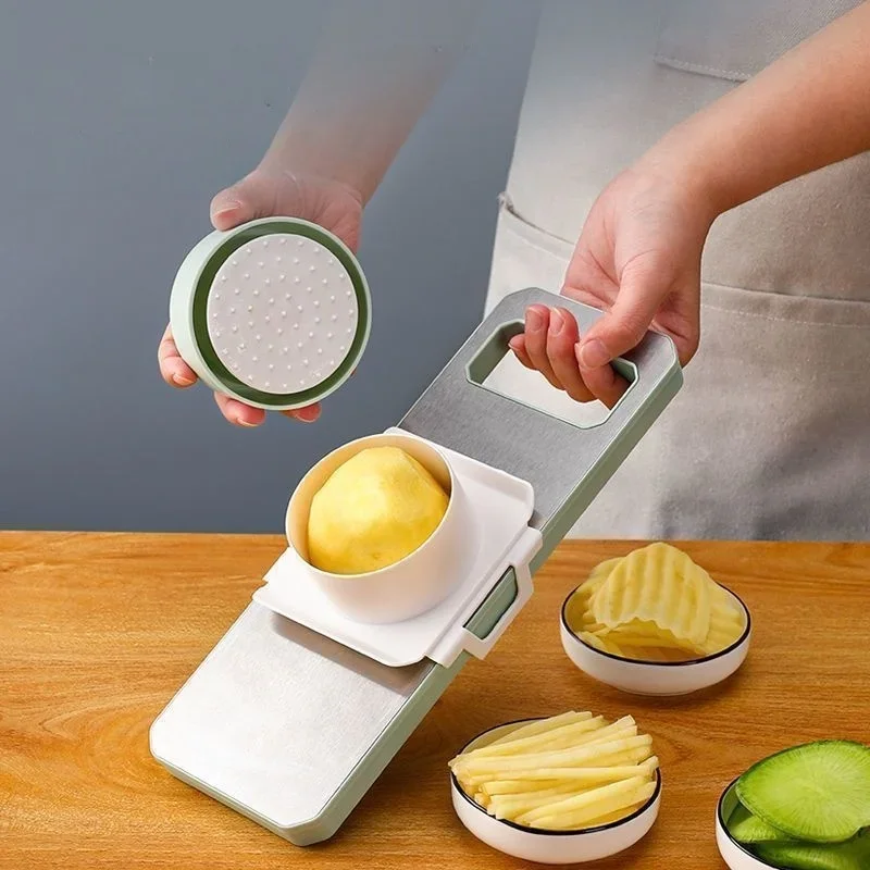 Multifunctional 6 kinds of blades  Vegetable Slicer Cutter Shredders Slicer With Basket Fruit Potato Chopper Carrot Grater ﻿