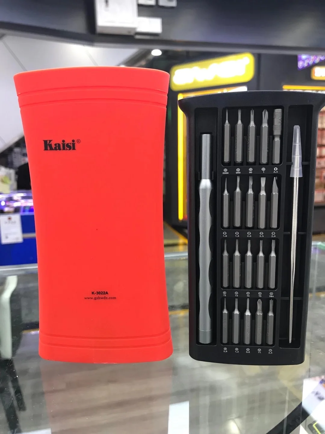 Kaisi 정밀 마그네틱 스크루드라이버 비트 세트, 직선 뾰족한 핀셋, 아이폰 ..