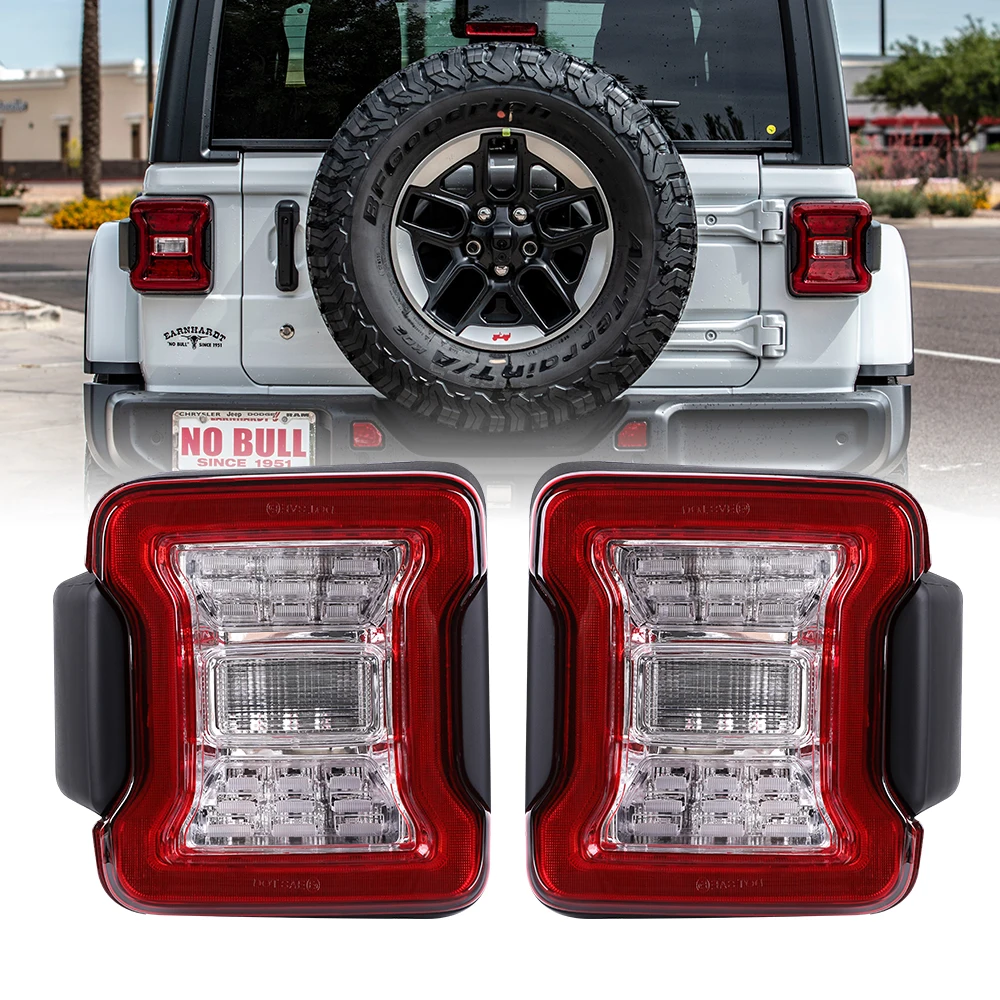 

1Pair JK LED Tail Lights for Jeep Wrangler JK 2007-2018 (US/EU Version) 12V 24V Drl Rear Reverse Light Car TailLights Assembly