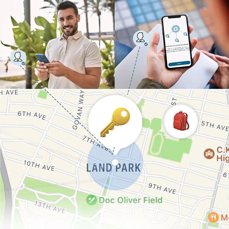 Smart Tag Keys Finder Global Tracker Works with Find My APP Anti Lost Reminder Device for Iphone Replacement Locator MFI Rated