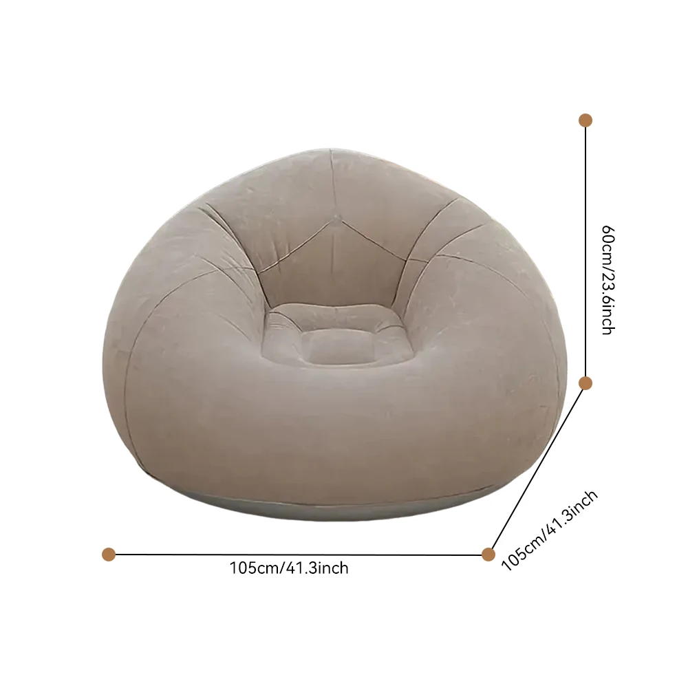 Aufblasbarer Liegestuhl für den Außenbereich mit fußbetriebener Luftpumpe, Camping, Musik, Festival, tragbares, faules Sofa, Wohnzimmer