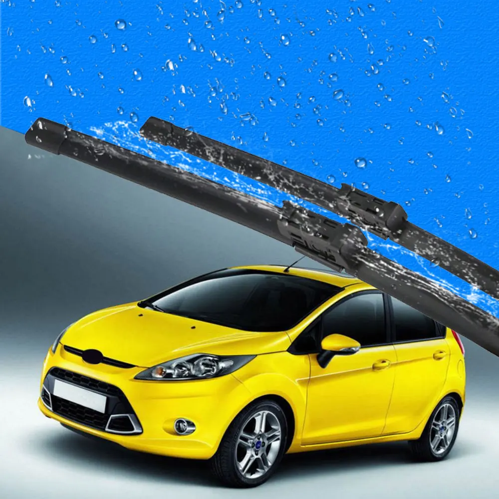thumbnail image 1 of Escobillas de limpiaparabrisas delanteras y traseras de goma blanda para Ford Fiesta MK6 2008-2016, limpiaparabrisas automático de 26", 15" y 12", 2013, 2014 y 2015, 1 of 4