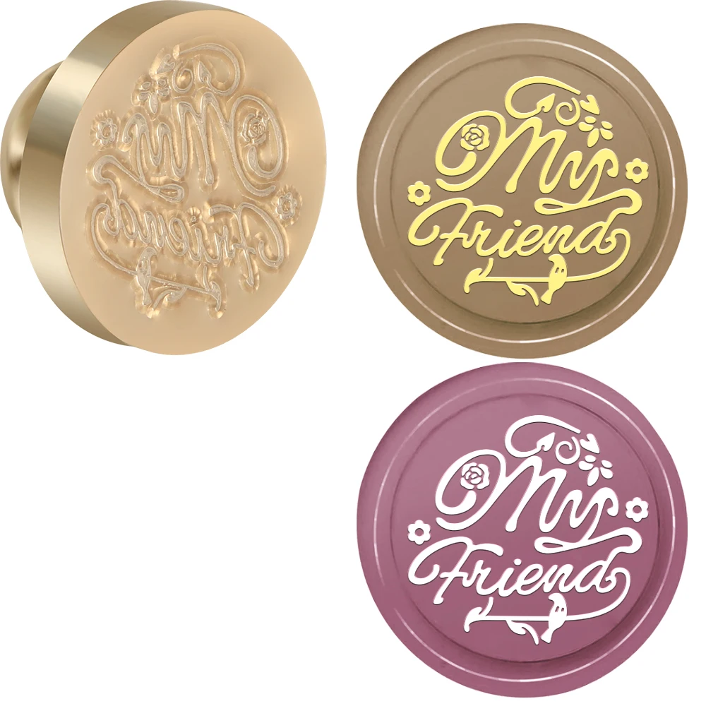 

My Friend Wax Seal Stamp DIY Craft Supplies Scrapbooking Christmas Wedding Invitation for Decoration Wine Bags, Notebooks, Gifts