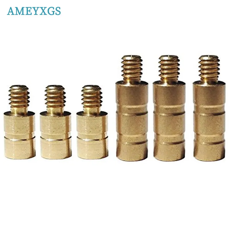 12/24Pcs 25/50/100Gr Archery Brass Arrow Weight Combo Screw Arrow Points Copper Insert for Outdoor Hunting Shooting Accessories 10pcs 50 300 grain arrow insert copper connect for id6 2mm arrow shaft tools for shooting training target archery accessories