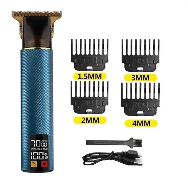 Vintage T9 Electric Hair Cutting Machine Professional Barber LCD Display HairTrimmer For Men Clipper Shaver Beard Lighter 3