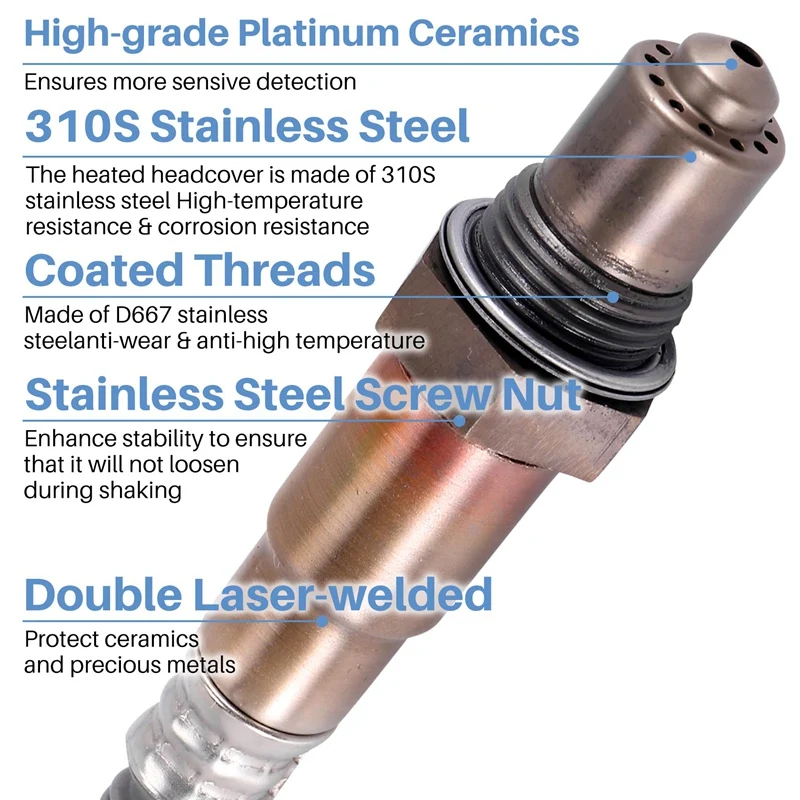 협대역 O2 산소 센서 탑재 공기 연료 비율 게이지, LED 디지털 디스플레이, 12V 자동차 레이싱 게이지용, 52mm