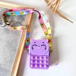 2022 Pop it Porte monnaie Pop It pour femmes, Pop It, jouet Push Bubble, arc en ciel, Hello Kitty, sac en silice Simple, sac à bandoulière, cadeau, nouveauté  Saint   Valentin, cadeau d'anniversaire Souvenirs Cadeaux p 