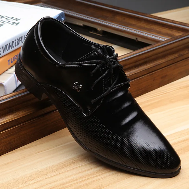 2021 PU Leather Men Dress Shoes Formal 