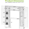 Short Over the Toilet Storage Cabinet – Freestanding Bathroom Space Saver with Adjustable Shelves, Toilet Paper Holder & Anti-Ti 2