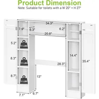 Short Over the Toilet Storage Cabinet – Freestanding Bathroom Space Saver with Adjustable Shelves, Toilet Paper Holder & Anti-Ti 2