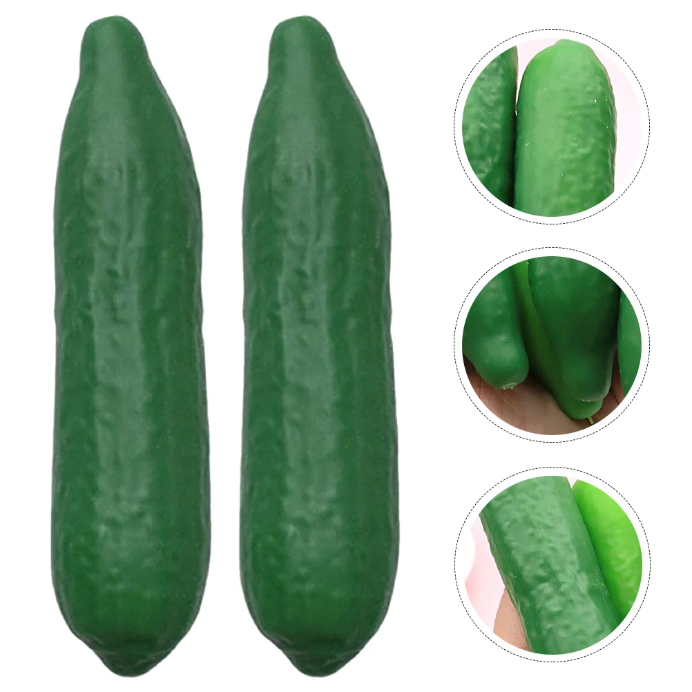 

4 Pcs Cucumber Pinch Tricky Toy Squeeze Sensory Cartoon Stretchy Plaything Tpr Vegetable Squeezing Model