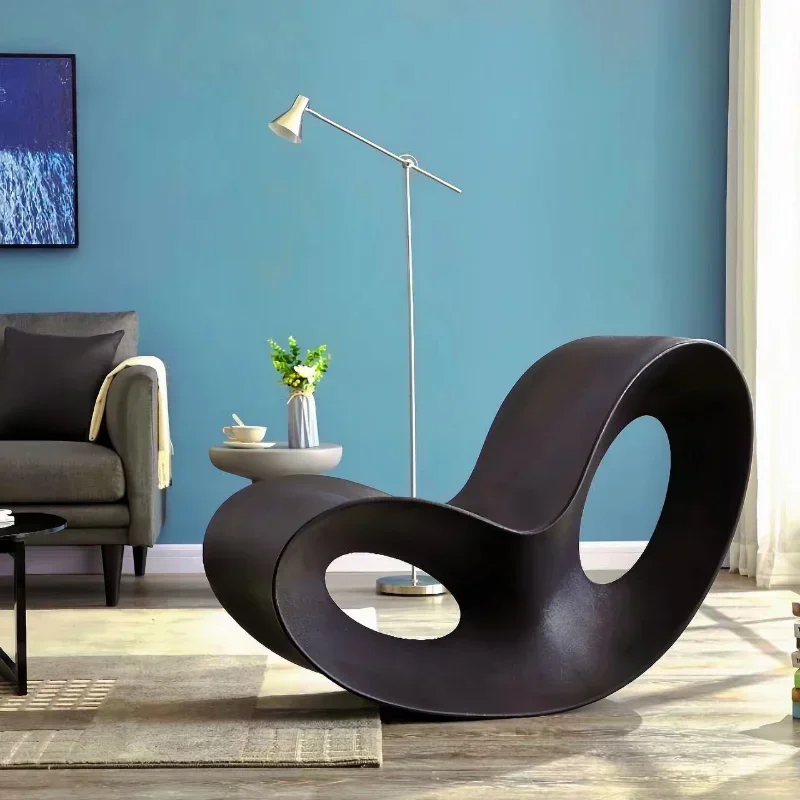 Chaise à bascule de luxe nordique légère, chaise de détente créative et simple, chaise de loisir moderne et haut de gamme pour le balcon et la salle de séjour