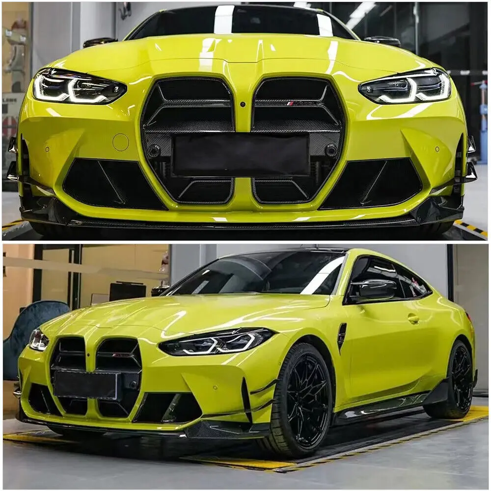 For BMW G80 M3 G82 G83 M4 2021 2022 Front Bumper Grill Air Covers Front  Bumper Grille Racing Grills Dry Carbon Fiber Without ACC