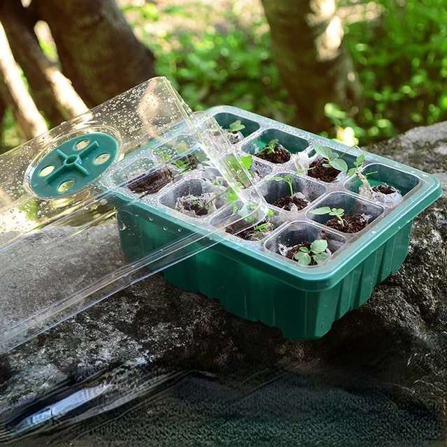 Jardin de serre fleur vert rond carré pépinière en plastique