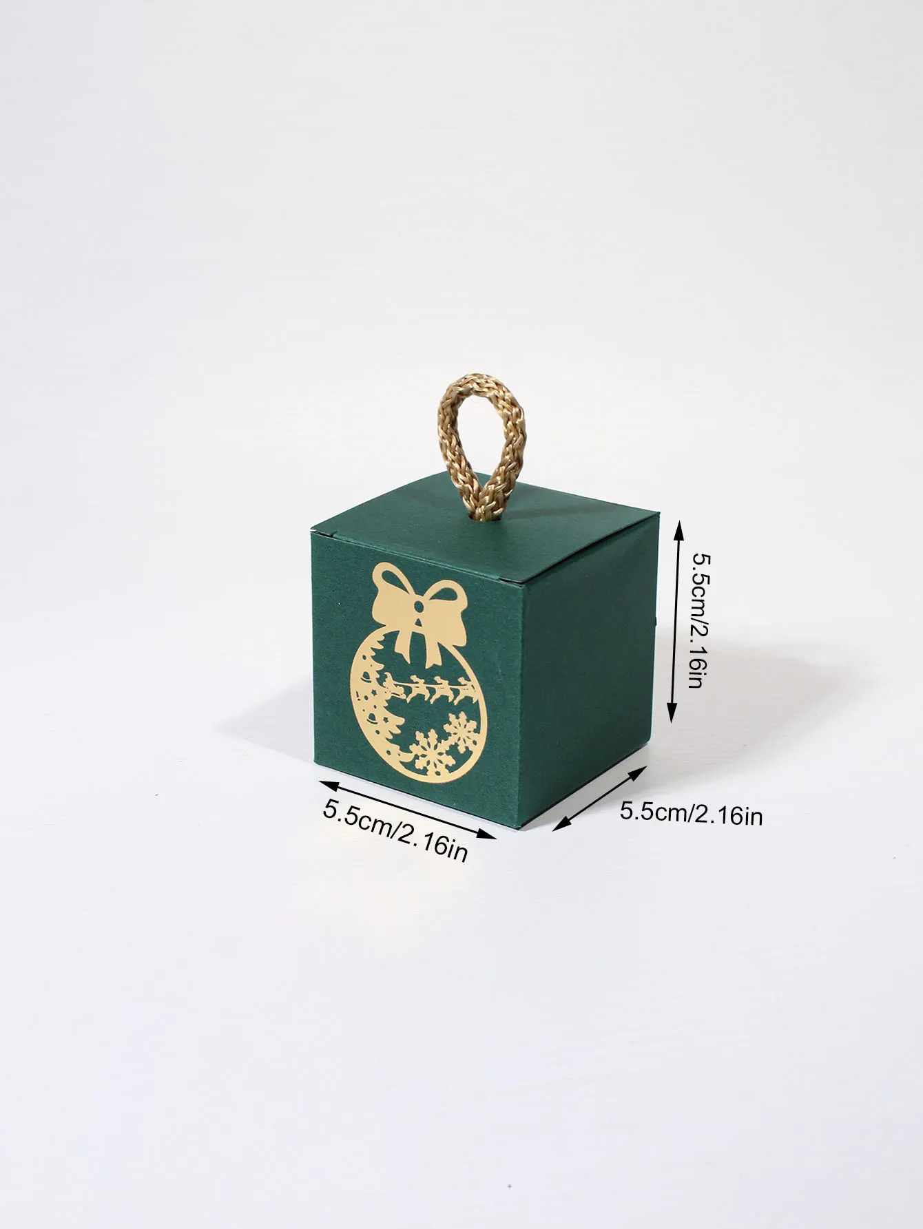 Weihnachtswürfel-Geschenkbox-Set, goldene weihnachtliche dekorative Kugel, Weihnachtsgeschenk, geeignet zum Verschenken und Dekorieren – Detail 1