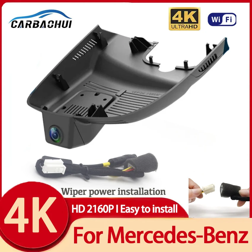 Dvr Per Auto Per Mercedes-Benz Mb A Classe A180 A250 A200 W176 Cla 180 W117 Cla180 Cla200 Gla 250 X156 2012-2015 Dashcam,4K Dash Cam