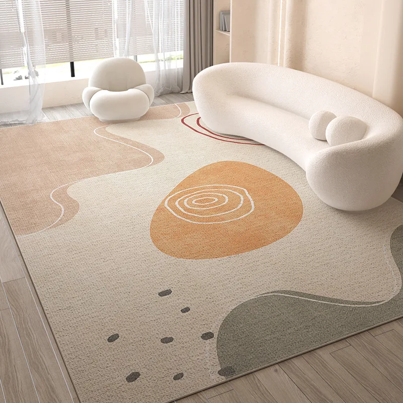 VATAMA Minimalist decor Living room Crystal velvet large carpet cream style bedroom Coffee table rug Easy care balcony rug decorative carpet