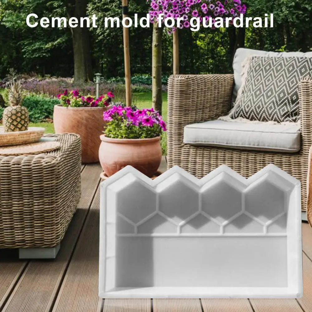 Guardrail Cement Mold Easy to Use Cement Mold Reusable Brick for Garden Fence Patterns Home Decoration Guardrail