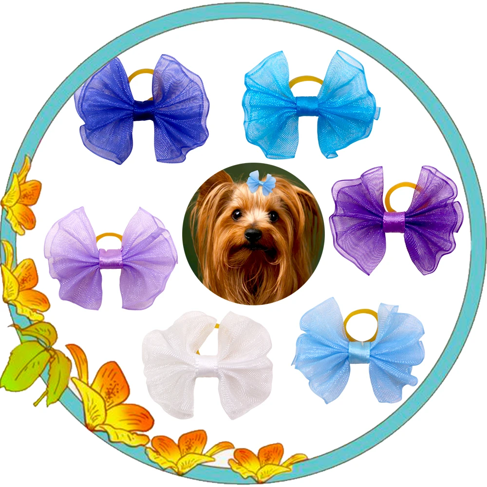 40pcs Handmade Dog Bows Cute Pet Supplies Pet Dog Hair Bows Small Dog Hair Accessories Fashion Dog Accessories For Small Dogs 4