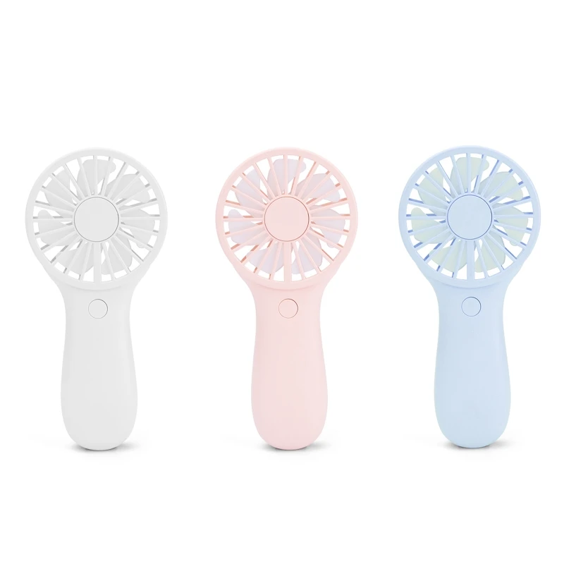 

A6HB 3V AA Battery Powered Fan Small Personal Fan Mini Handheld Fan Speed Adjustable Summer Desk Fan Gift for Teacher's Day