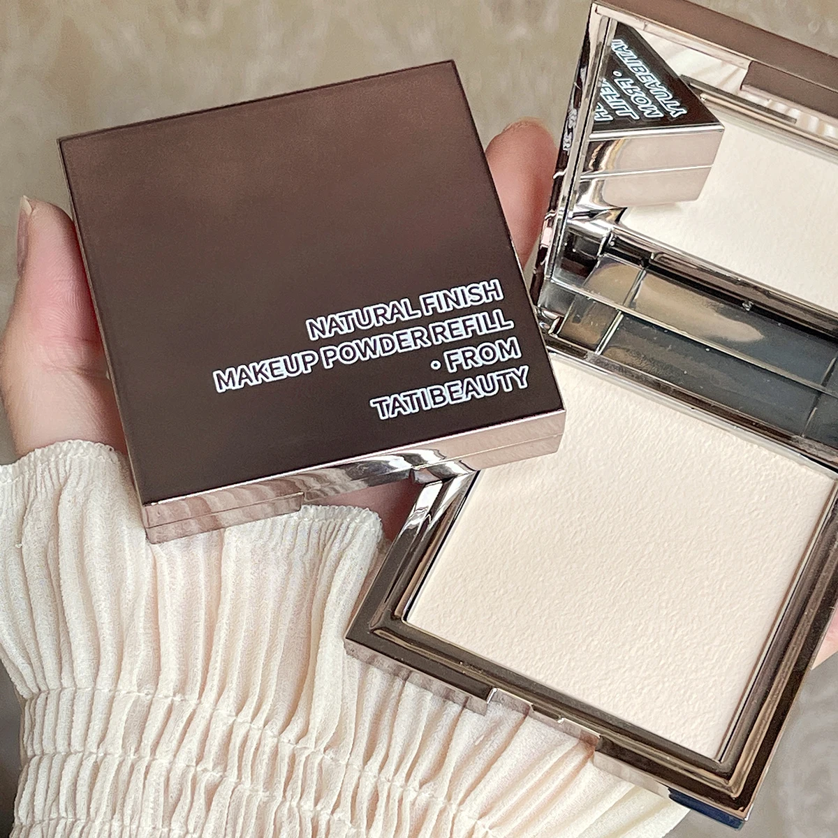 TATIBEAUTY Soft Focus Setting Powder - Small Silver Block Oil Control Loose Powder