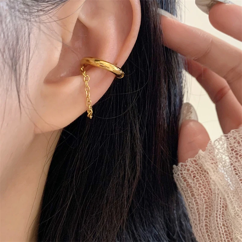 Boucles D'oreilles Sans Perçage En Zircon Cubique - Ajustables, Style Créole, Couleur Argenté, Pour Femme