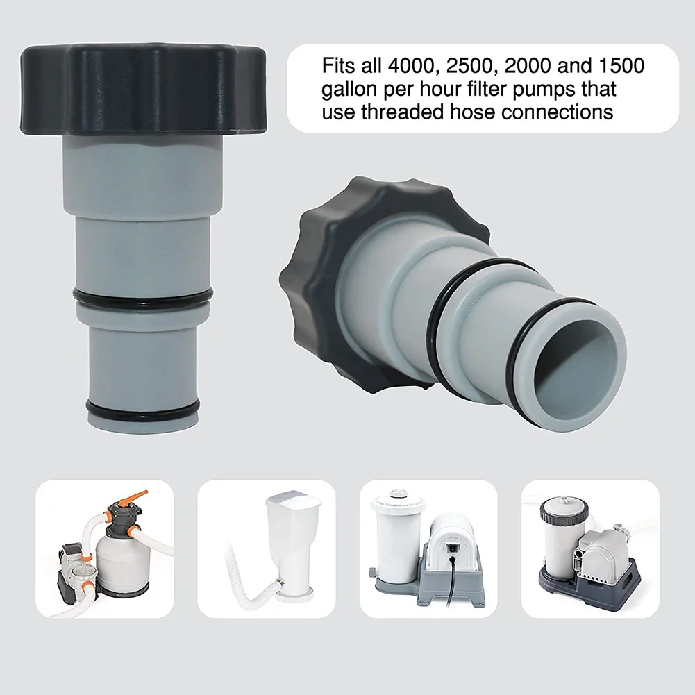 Lot De 4 Adaptateurs De Tuyau De Piscine 40mm Vers 1 1/2" - Pour Pompe Filtration, Avec Joints