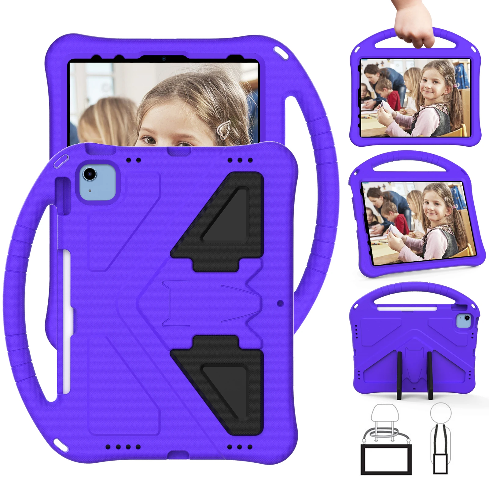 Children's Soft EVA iPad Case with Child-Friendly Handle
