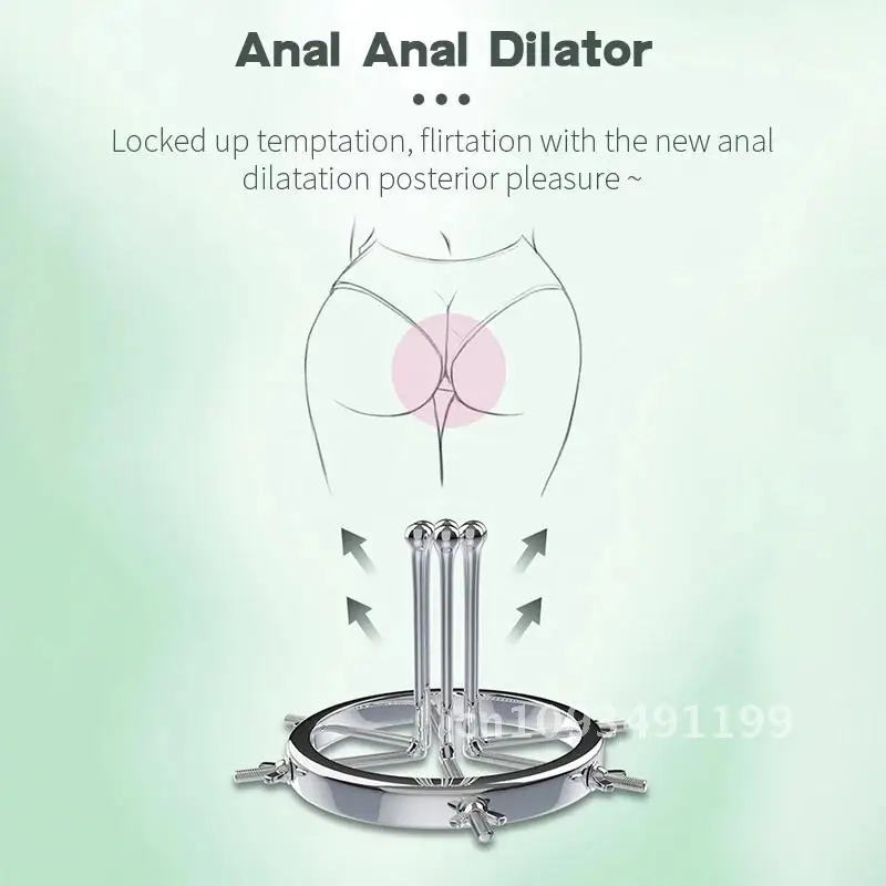 SM Anal Metal Extreme Dilator Stainless Steel Vaginal Extender Sex Equipment Speculum Labia Toys Plug Adult Masturbator Medical