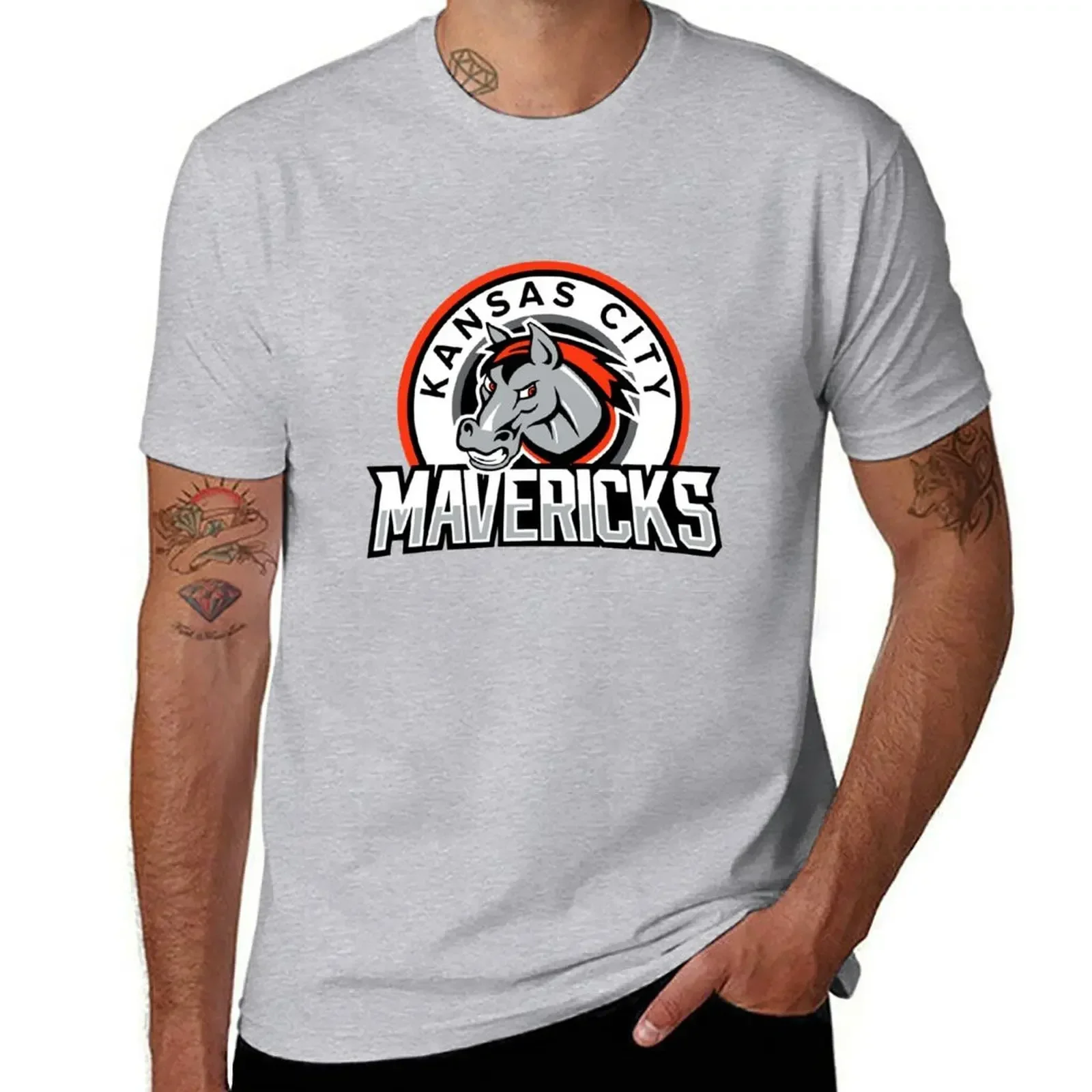 Kansas City Mavericks T-Shirt Summer Top T-Shirt Da Uomo Anime
