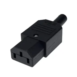 Durable Black Elbow Power Cord with IEC Connector - 10A 250V (C13 socket)