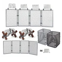 MOC WW2 Military 30104 92338 Chain Building Block Base Barbed Wire Parts City Figures Scene Accessory Fence Isolation Net Brick 2