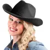 Cowboy Hat Felt Princess Hat Performance Bound Western Cowgirl Hat Bachelorette Birthday Party Costume Accessory 4