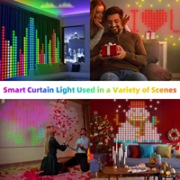 Led Smart Curtain Lights New year's garland App RGB Fairy Lights DIY Music Change Display for Window Christmas Room Decoration - Image 3