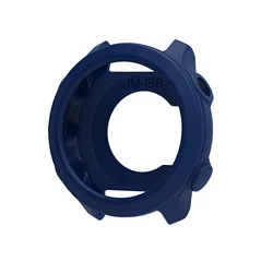 Silicone Replacement Watch Band with Protective Case Shell - Forerunner 158 55 (Deep Blue Case)
