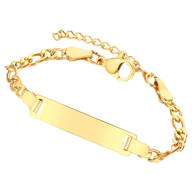 아기, 유아, 어린이를 위한 이름, 날짜, 초기 각인이 가능한 맞춤형 금 팔찌