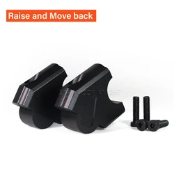 Motorcycle Handlebar Riser Clamp for Height Enhancement Accessories (Raise and move back)
