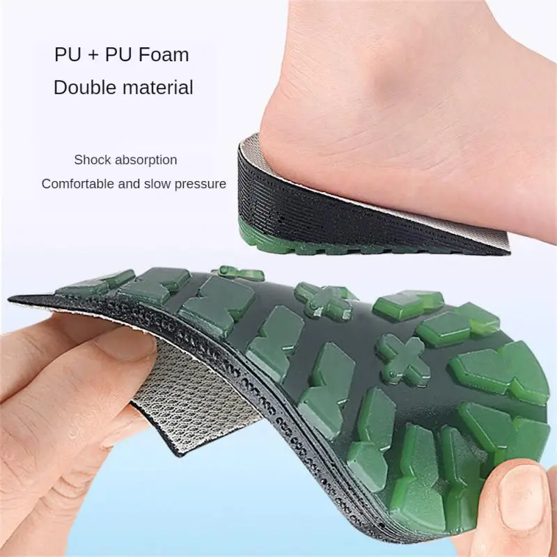 1.5-3.5cm Memory Foam Insoles For Shoes Men Height Increase Templates Breathable Sweat-absorbent Insoles For Feet Running Access