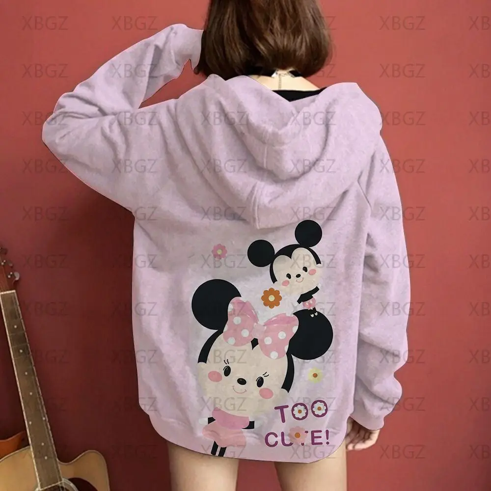 thumbnail image 1 of Disney-Sudadera con capucha de Minnie Mouse para mujer, ropa de pareja, Sudadera con capucha Y2k, sudadera con estampado, Top de moda para hombre y mujer, 1 of 3