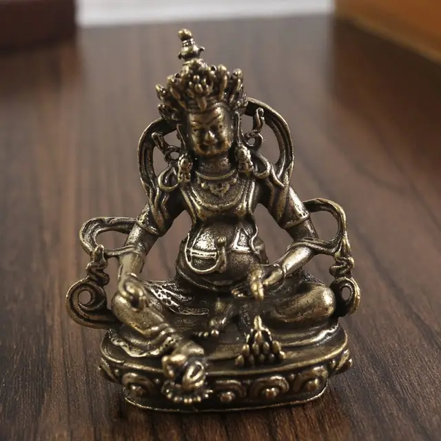 Statue de Bouddha en Cuivre Antique, Décoration de Maison, Salon, Bureau, Rétro, en Laiton, Tara Verte Tibétaine Alberoise 2