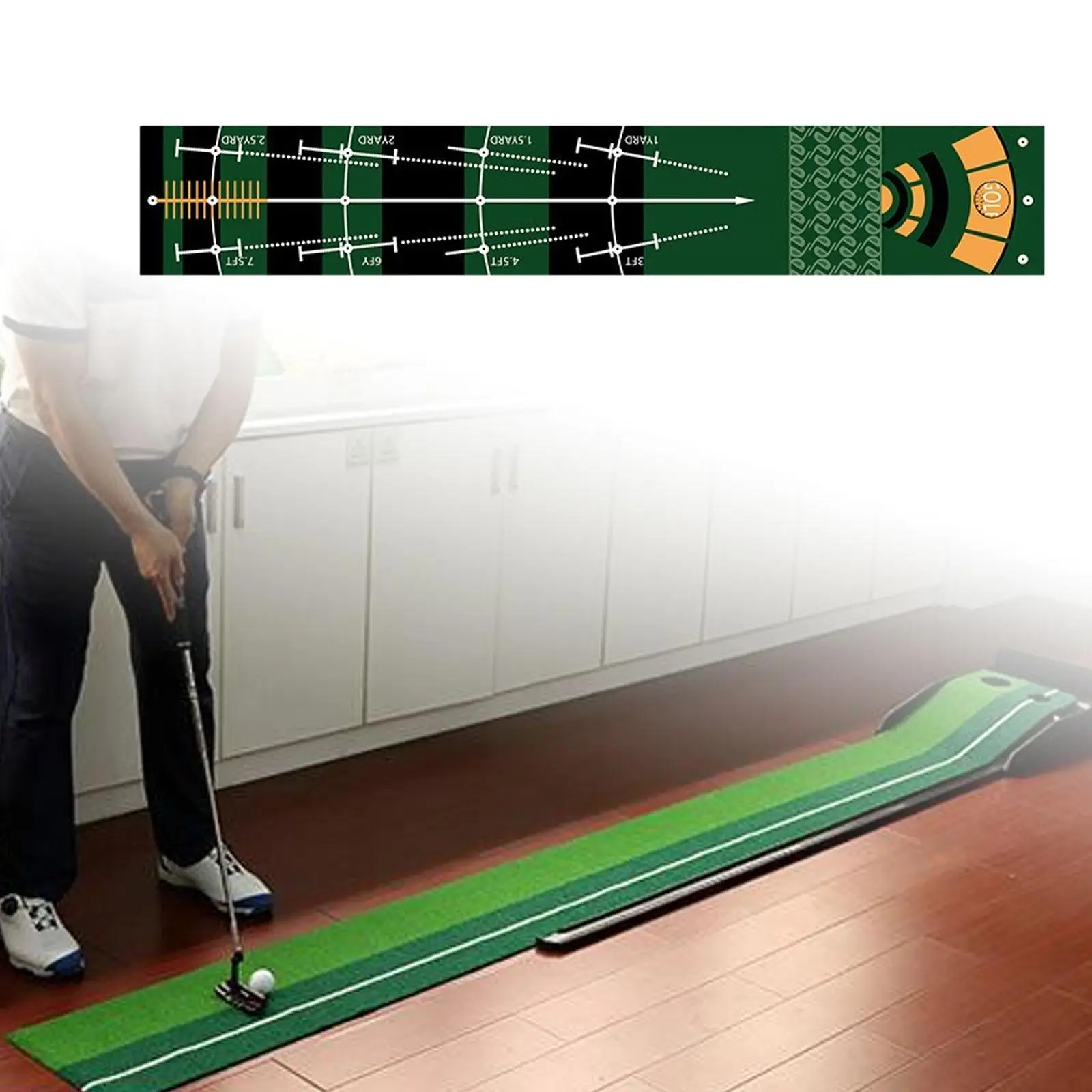 Premium Indoor/Outdoor Golf Putting Mat for Training and Practice