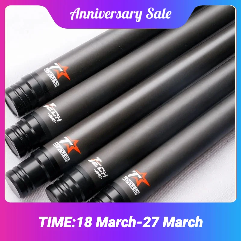 KONLLEN Carbon Fiber Billiard Pool Cue Stick Shaft Multiple Joints 12.4mm Tip Navigator Black Technology Cue Stick Single Shaft