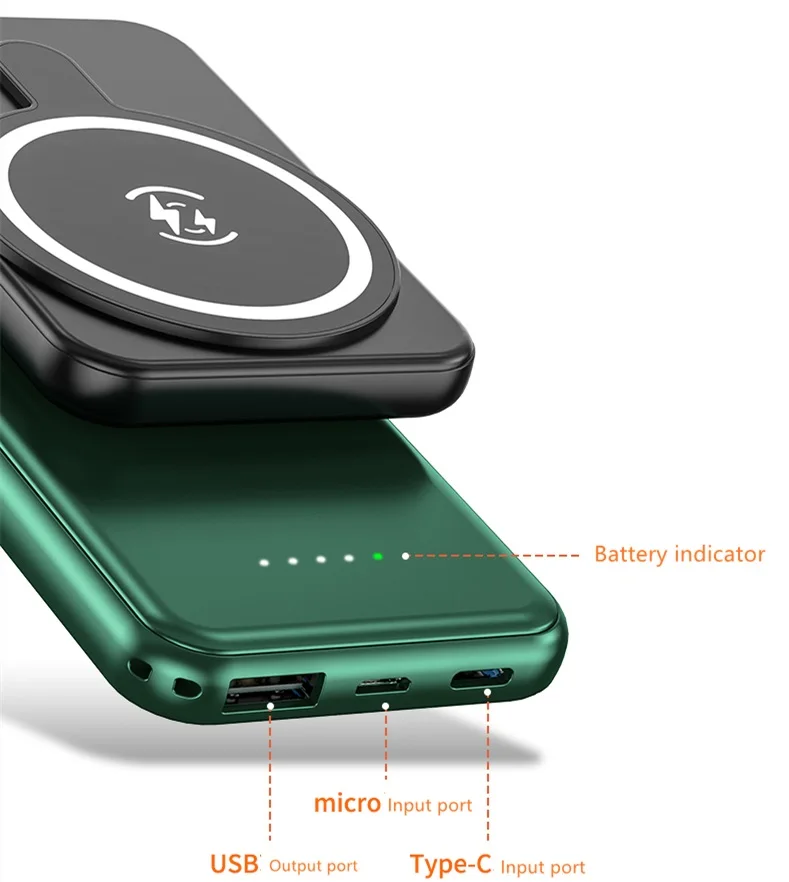 Magnético sem Fio Carregador de Bateria Externa sem Fio Power Bank 10000mah Portátil Powerbank para Iphone 13 12 Pro Max 12mini 20w 16 Computers & Electronics