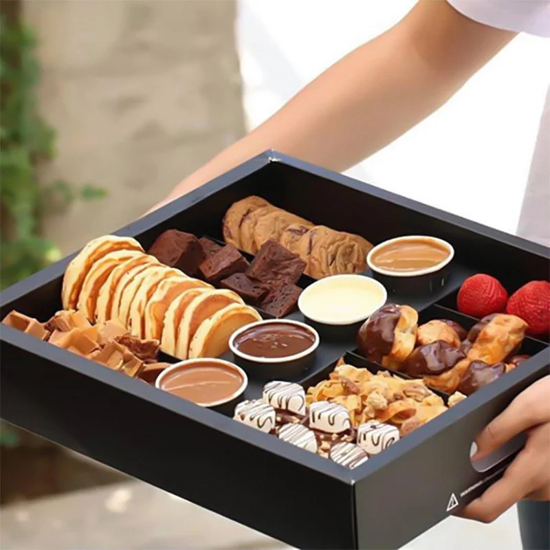 8/10 Gird Große Kuchen Süßigkeiten Obst box Catering Paket Teller Box Snack Teller Boxen Großhandel – Detail 2