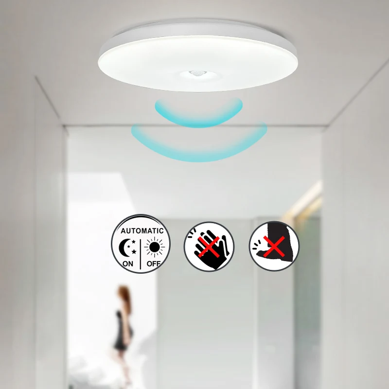 PIR Motion Sensor Ceiling Lamps 8W 16W AC220-240V Modern LED Ceiling Lights For Corridor Staircase Lights Staircase Entrance