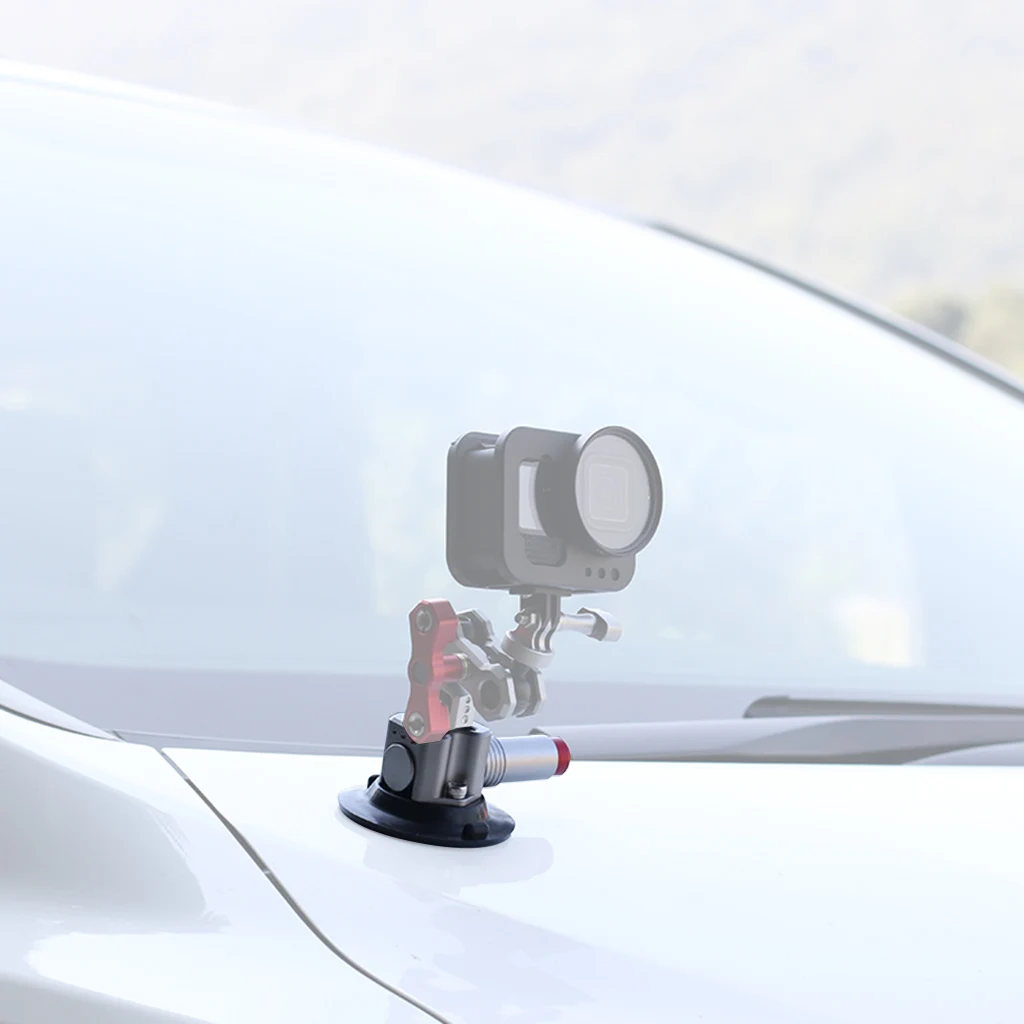 6 Zoll 4,5 Zoll 3 Zoll Handpumpe Vakuum Saugnapf 1/4 Zoll Kamera Stabilisator Halter für RAM GoPro Insta360 One Auto Lampe Ständer Auto Sucker – Detail 19