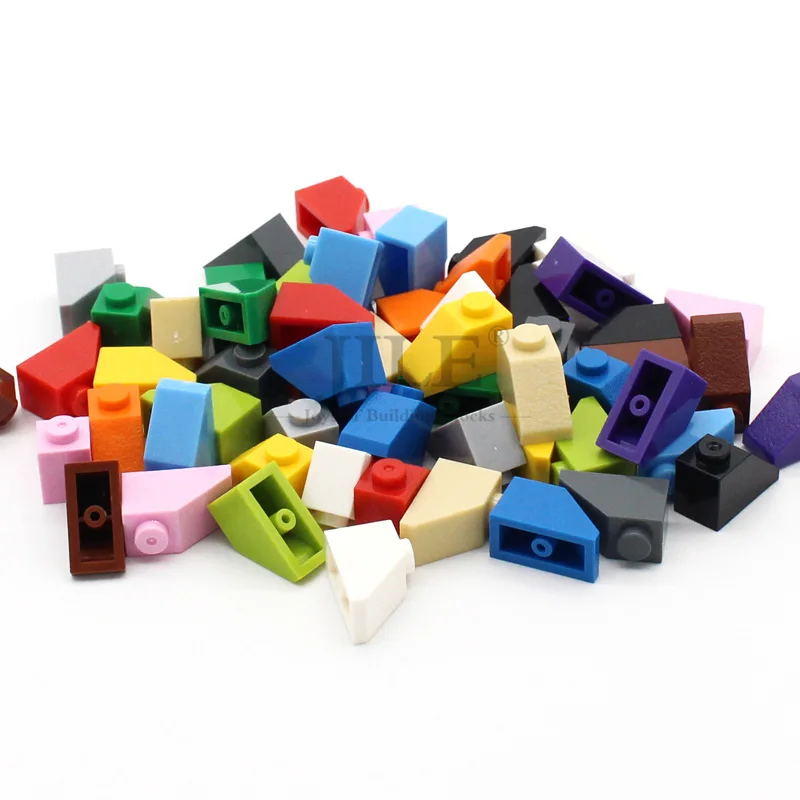100pcs MOC DIY 빌딩 블록 벽돌 슬로프 1x2 교육 크리 에이 티브 크기 대량 3040 어린이 장난감과 호환 가능