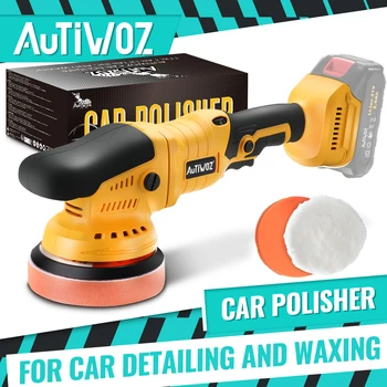 21V Cordless Dual Action Car Polisher – 6-Speed DA Buffer & Waxing Machine | Compatible with Makita 18V/20V/21V Batteries for Paint Care & Detailing 1