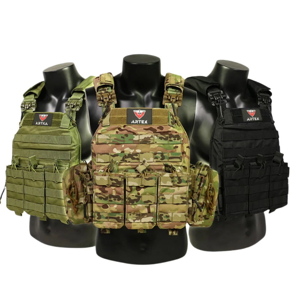 

Hunting Chaleco Tactico Molle Tactical Vest Training Military Quick Release Plate Carrier with Magazine Pouch Water Bag